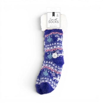 Wholesale Ladies Supersoft Printed Lounge Socks | Wholesale Direct