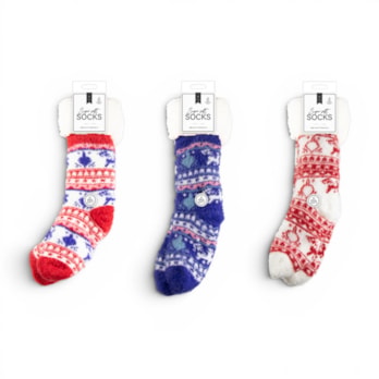Wholesale Ladies Supersoft Printed Lounge Socks | Wholesale Direct