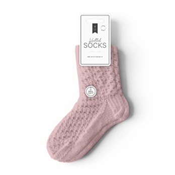 Wholesale Ladies Textured Supersoft Knitted Socks 2pk | Wholesale Direct