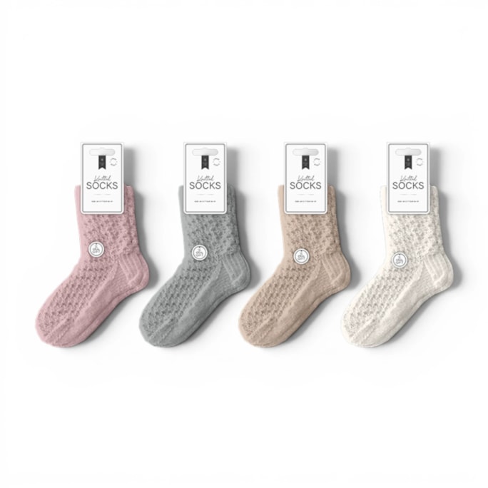 Wholesale Ladies Textured Supersoft Knitted Socks 2pk | Wholesale Direct
