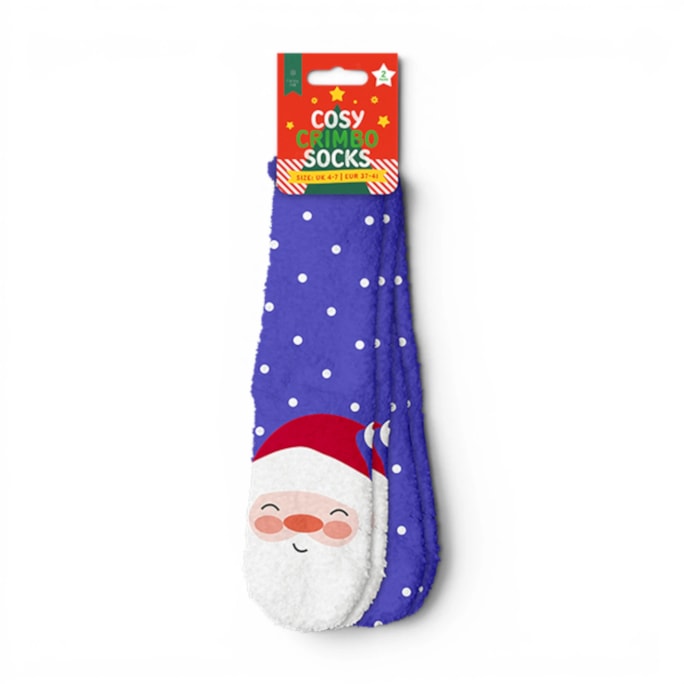 Wholesale Cosy Printed Socks with Grippers 2pk | Wholesale Direct Wholesale Cosy Printed Socks with Grippers 2pk | Wholesale Direct