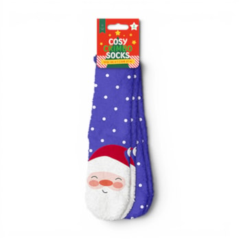 Wholesale Cosy Printed Socks with Grippers 2pk | Wholesale Direct