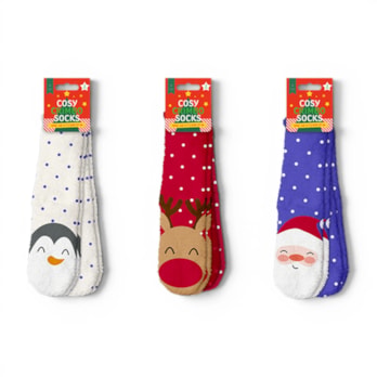 Wholesale Cosy Printed Socks with Grippers 2pk | Wholesale Direct Wholesale Cosy Printed Socks with Grippers 2pk | Wholesale Direct