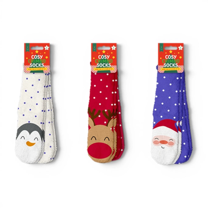 Wholesale Cosy Printed Socks with Grippers 2pk | Wholesale Direct Wholesale Cosy Printed Socks with Grippers 2pk | Wholesale Direct