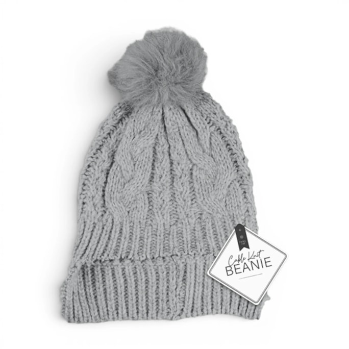Wholesale Ladies Cable Knit Hat with Pom Pom | Wholesale Direct