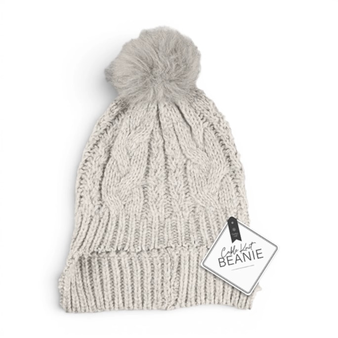 Wholesale Ladies Cable Knit Hat with Pom Pom | Wholesale Direct