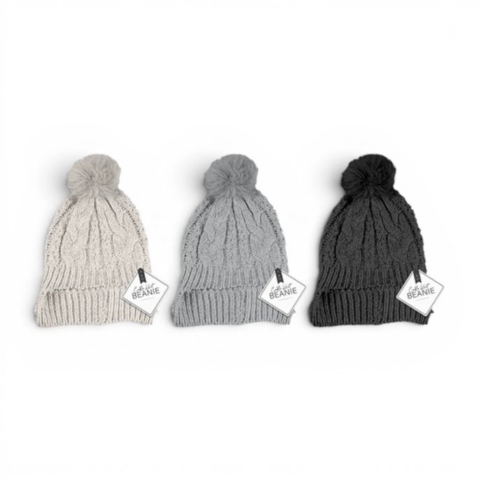 Wholesale Ladies Cable Knit Hat with Pom Pom | Wholesale Direct