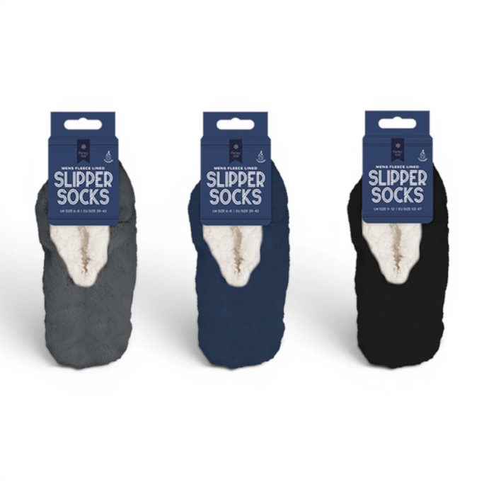 Wholesale Mens Fleece Lined Slipper Socks | Wholesale Direct