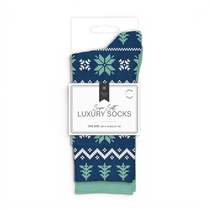 Wholesale Ladies Printed Luxury Socks 2pk | Wholesale Direct Wholesale Ladies Printed Luxury Socks 2pk | Wholesale Direct