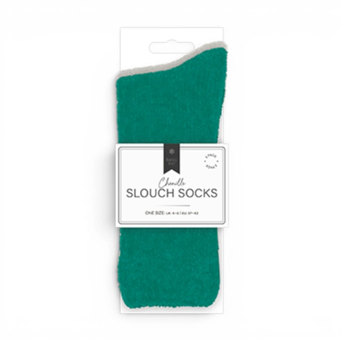 Wholesale Ladies Plain Chenille Slouch Socks 2pk | Wholesale Direct