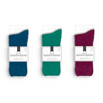 Wholesale Ladies Plain Chenille Slouch Socks 2pk | Wholesale Direct