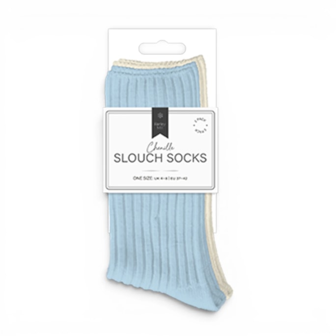 Wholesale Ladies Plain Chenille Ribbed Slouch Socks 2pk | Wholesale Direct