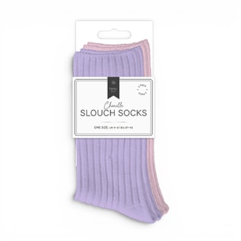 Wholesale Ladies Plain Chenille Ribbed Slouch Socks 2pk | Wholesale Direct