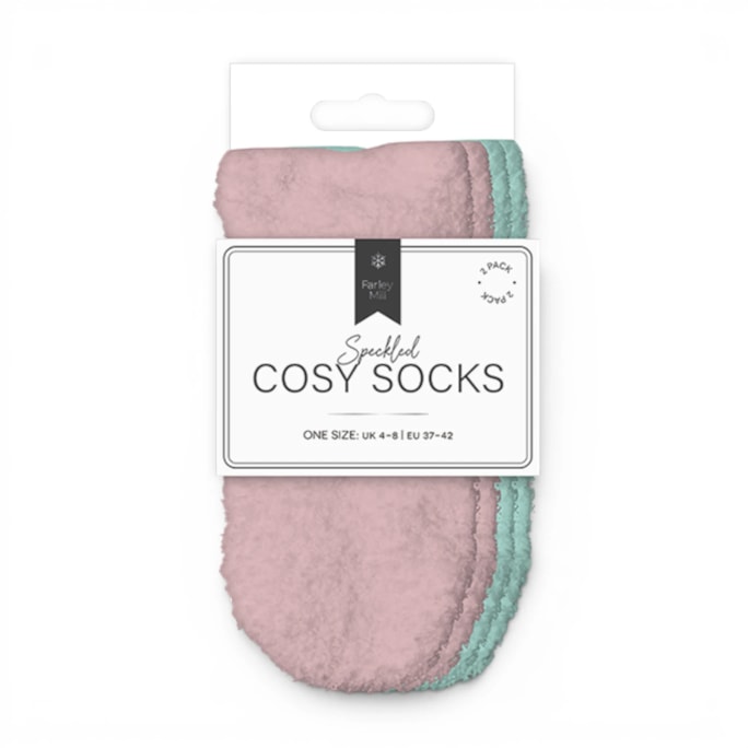 Wholesale Ladies Mixed Cosy Socks 2pk | Wholesale Direct