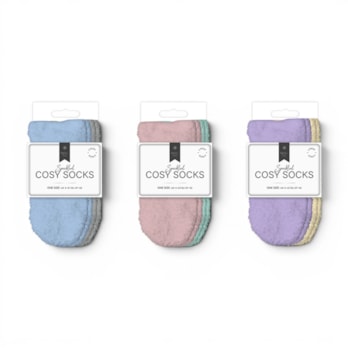 Wholesale Ladies Mixed Cosy Socks 2pk | Wholesale Direct