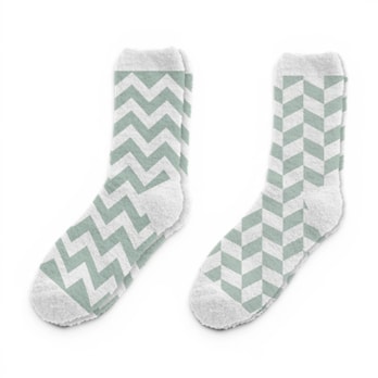 Wholesale Ladies Printed Cosy Socks 2pk | Wholesale Direct