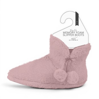 Wholesale Ladies Faux Fur Memory Foam Slipper Boots | Wholesale Direct