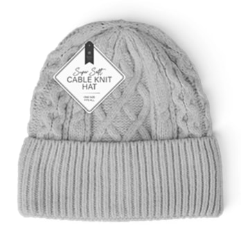 Wholesale Ladies Super Soft Cable Knit Hat | Wholesale Direct
