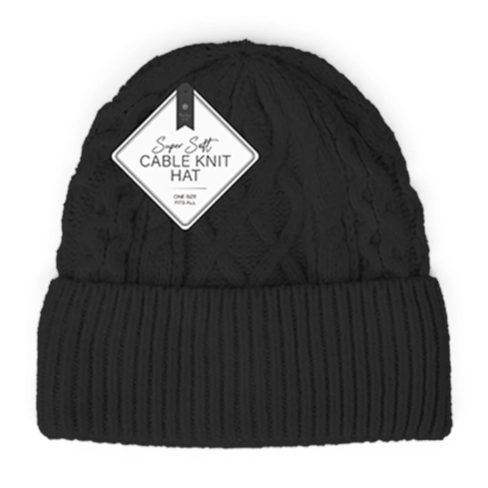 Wholesale Ladies Super Soft Cable Knit Hat | Wholesale Direct