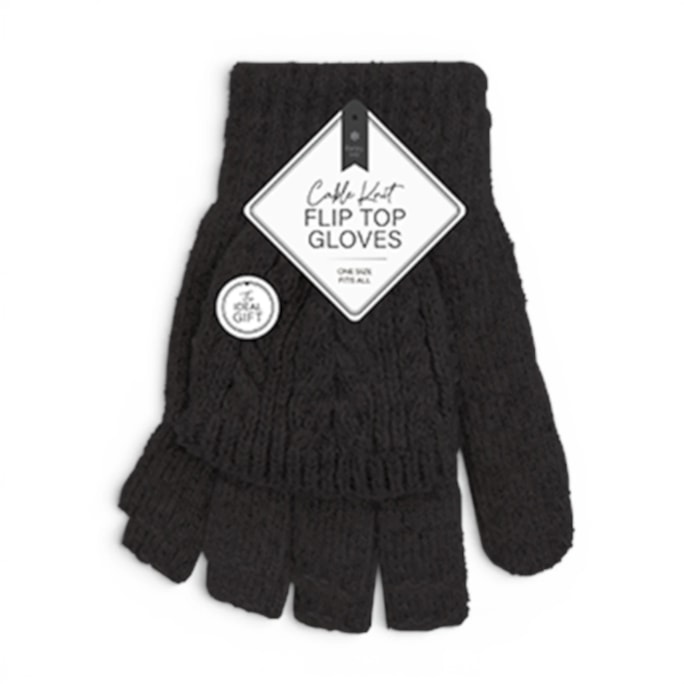 Wholesale Ladies Cable Knit Flip Top Gloves | Wholesale Direct