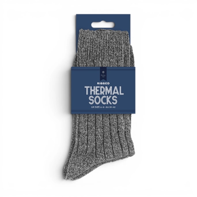 Wholesale Men's Plain Ribbed Thermal Socks with Wool 2pk | Wholesale Direct Wholesale Men's Plain Ribbed Thermal Socks with Wool 2pk | Wholesale Direct
