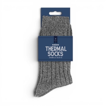 Wholesale Men's Plain Ribbed Thermal Socks with Wool 2pk | Wholesale Direct