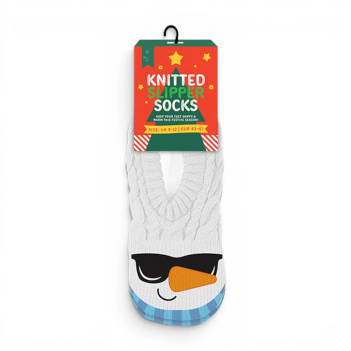 Wholesale Men's Christmas Novelty Knitted Slipper Socks with Fleece Lining | Wholesale Direct