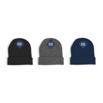 Wholesale Mens Ribbed Beanie with Tab | Wholesale Direct