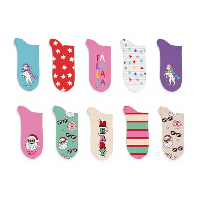 Wholesale Girls Printed Novelty Lurex Socks 5pk | Wholesale Direct Wholesale Girls Printed Novelty Lurex Socks 5pk | Wholesale Direct