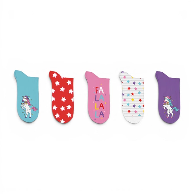 Wholesale Girls Printed Novelty Lurex Socks 5pk | Wholesale Direct
