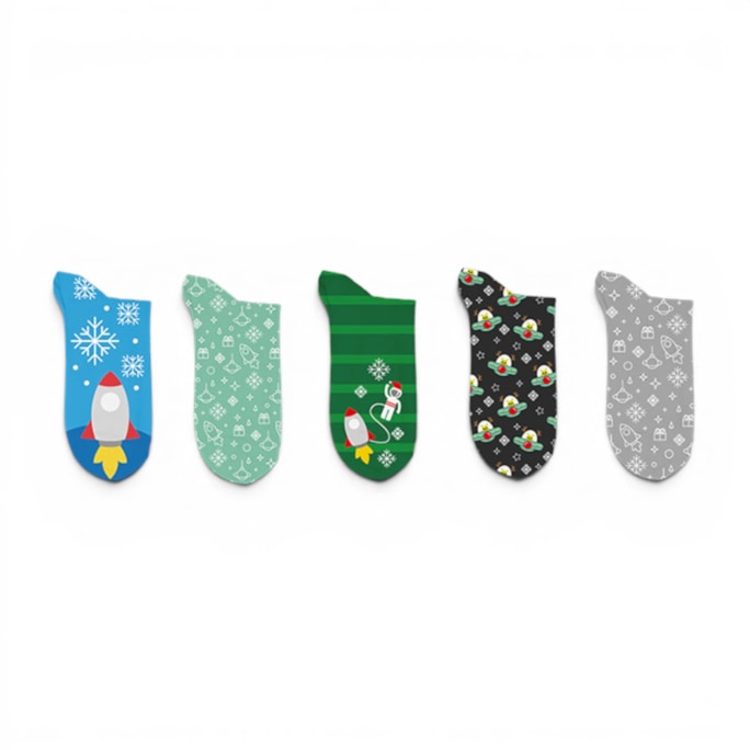 Wholesale Boys Printed Novelty Lurex Socks 5pk | Wholesale Direct