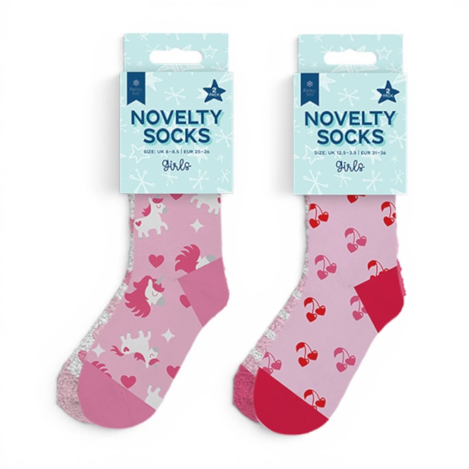 Wholesale Girls Novelty Cosy Socks 2pk | Wholesale Direct