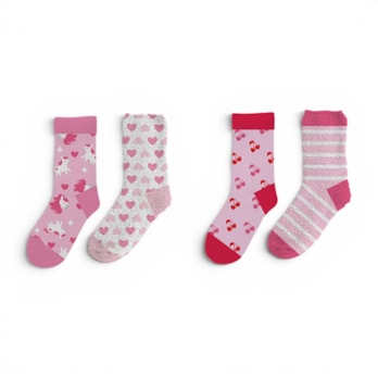 Wholesale Girls Novelty Cosy Socks 2pk | Wholesale Direct
