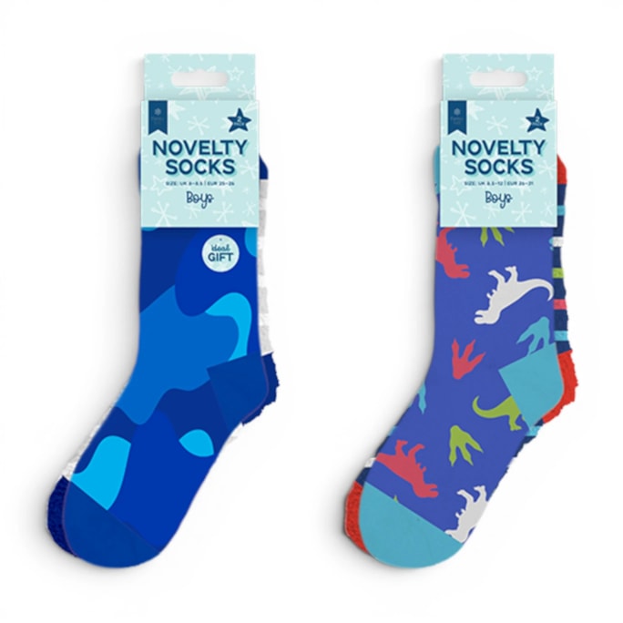 Wholesale Boys Novelty Cosy Socks 2pk | Wholesale Direct Wholesale Boys Novelty Cosy Socks 2pk | Wholesale Direct