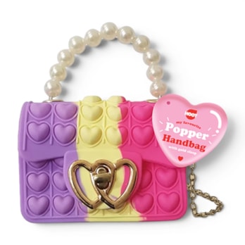 Wholesale Popper Handbag With Gold Heart Clasp | Wholesale Direct