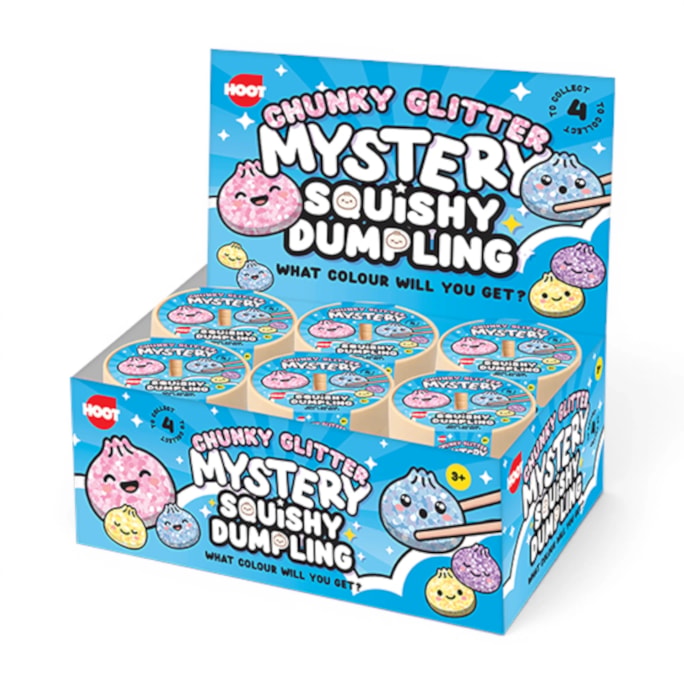 Wholesale Squishy Chunky Glitter Dumplings Dia 8.5cm CDU | Wholesale Direct