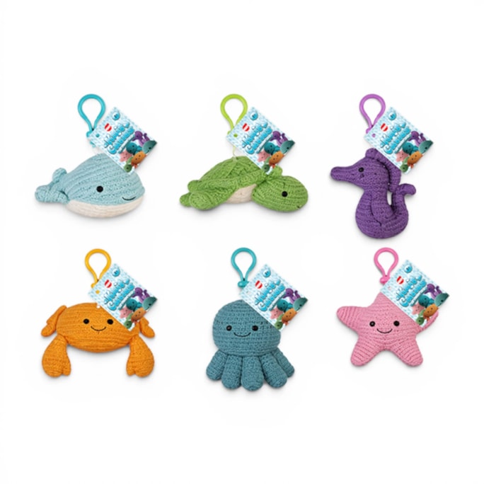 Wholesale Knit Cuties Sea Animals Keyring 10cm CDU | Wholesale Direct
