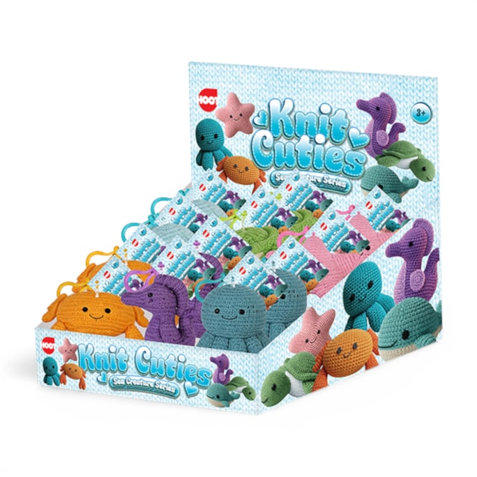 Wholesale Knit Cuties Sea Animals Keyring 10cm CDU | Wholesale Direct