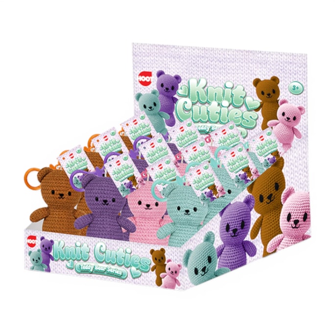 Wholesale Knit Cuties Teddy Bear Keyring 10cm CDU | Wholesale Direct