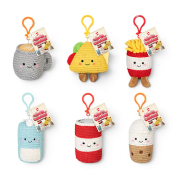 Wholesale Knit Cuties Fast Food Keyring 10cm CDU | Wholesale Direct
