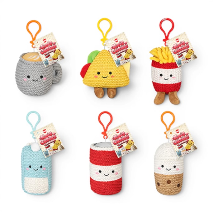 Wholesale Knit Cuties Fast Food Keyring 10cm CDU | Wholesale Direct