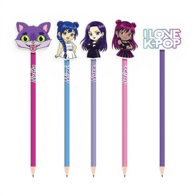 Wholesale Character Pencils & Rubbers 5pk | Wholesale Direct