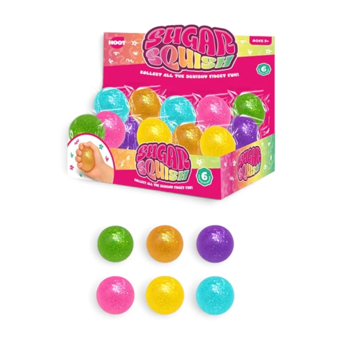 Wholesale Glitter Ball Sugar Filled Squishy CDU | Wholesale Direct