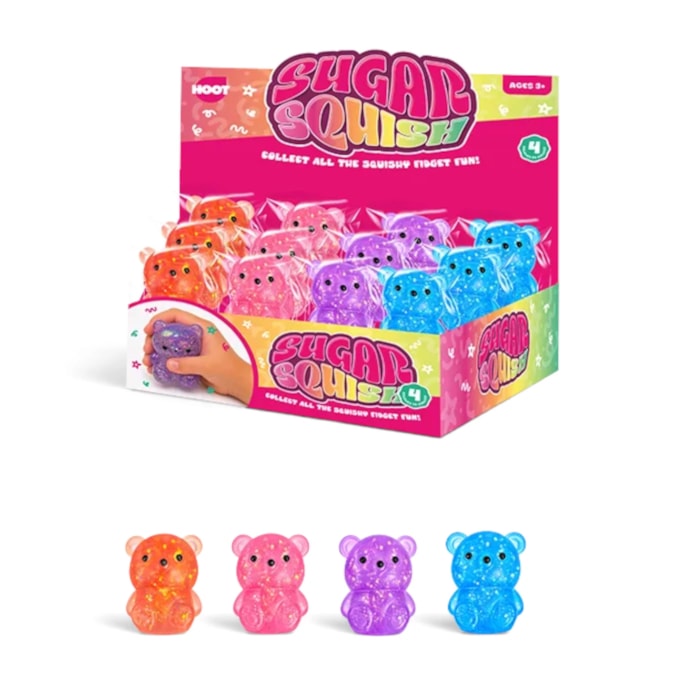 Wholesale Glitter Bear Sugar Filled Squishy CDU | Wholesale Direct
