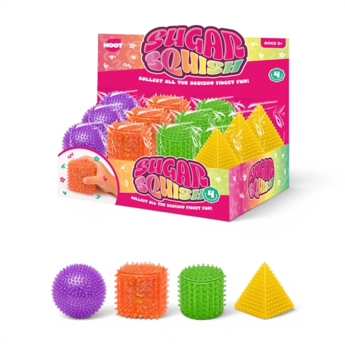 Wholesale Glitter Spikey Shape Sugar Filled Squishy CDU | Wholesale Direct