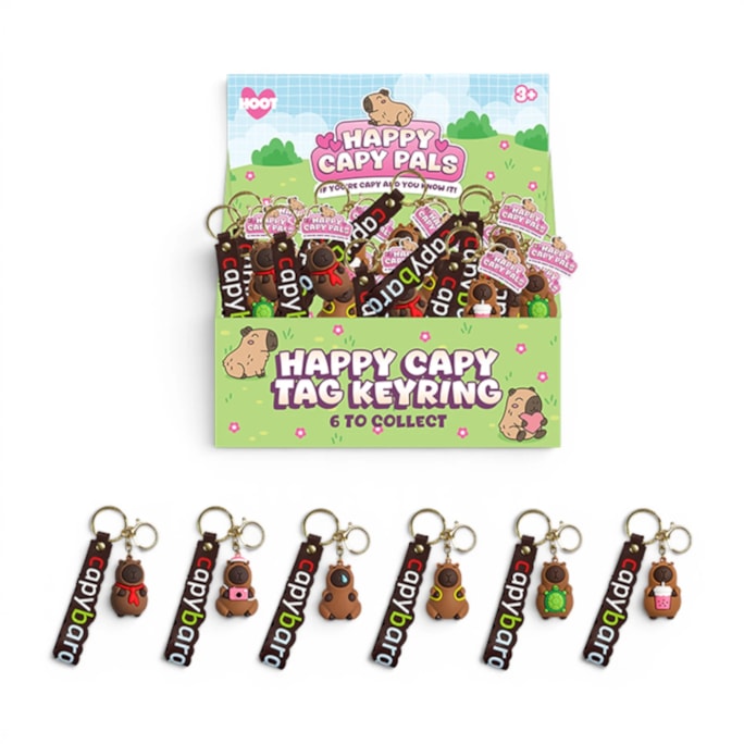 Wholesale Capybara Tag Keyring CDU | Wholesale Direct Wholesale Capybara Tag Keyring CDU | Wholesale Direct