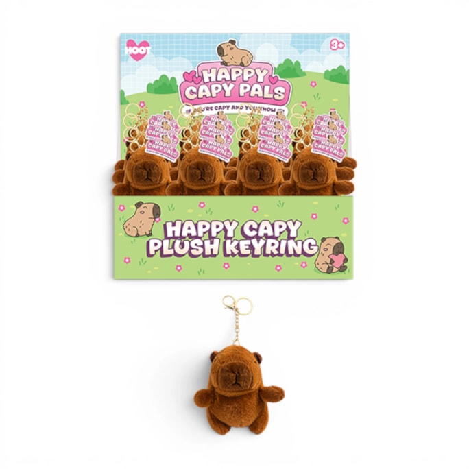 Wholesale Capybara Plush Keyring CDU | Wholesale Direct