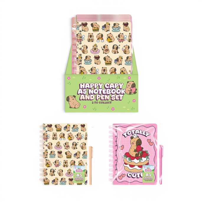 Wholesale Capybara Wiro Notebook & Pen CDU | Wholesale Direct Wholesale Capybara Wiro Notebook & Pen CDU | Wholesale Direct