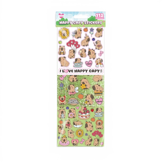 Wholesale Capybara Sticker Pack 112pk | Wholesale Direct Wholesale Capybara Sticker Pack 112pk | Wholesale Direct