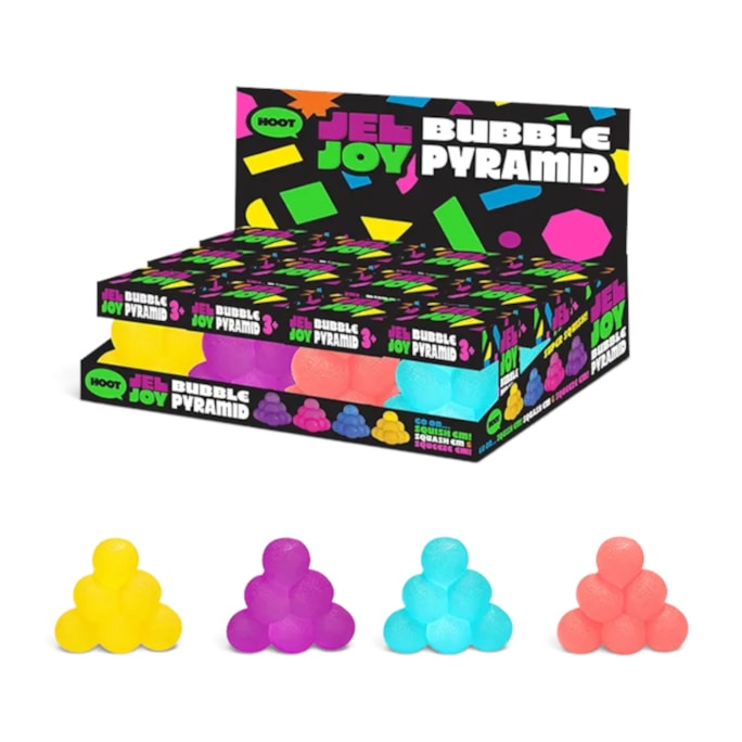 Wholesale Squishy Bubble Pyramid 6x6x6cm CDU | Wholesale Direct